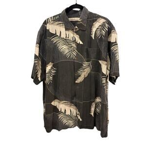 Tommy Bahama Silk Hawaiin Shirt Button Up Tropical Print Mens XL Beachy Coastal